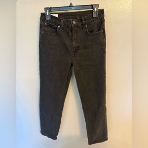GAP women's cheeky straight high rise jeans washed black size 28